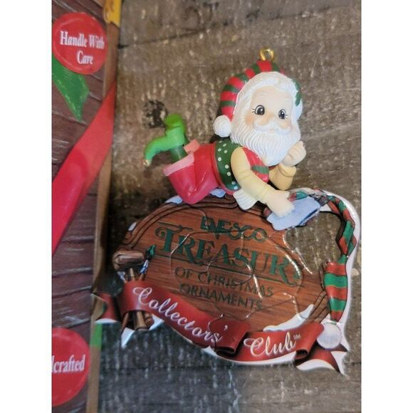 Enesco you're the perfect fit 1995 ornament Xmas Decor Santa Claus - Picture 3 of 4
